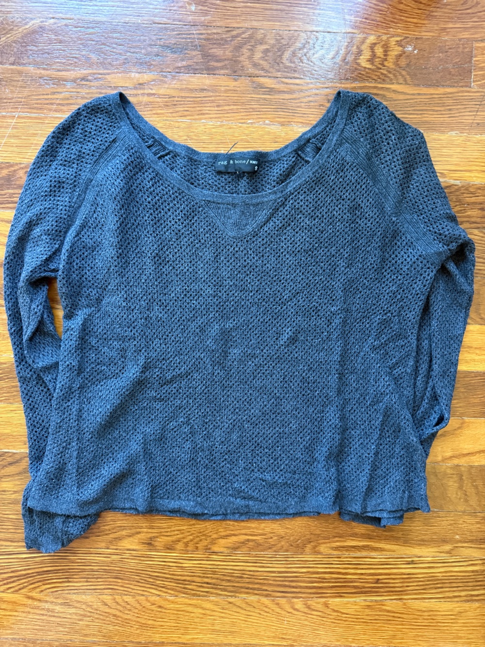 rag & bone gray knit sweater shirt